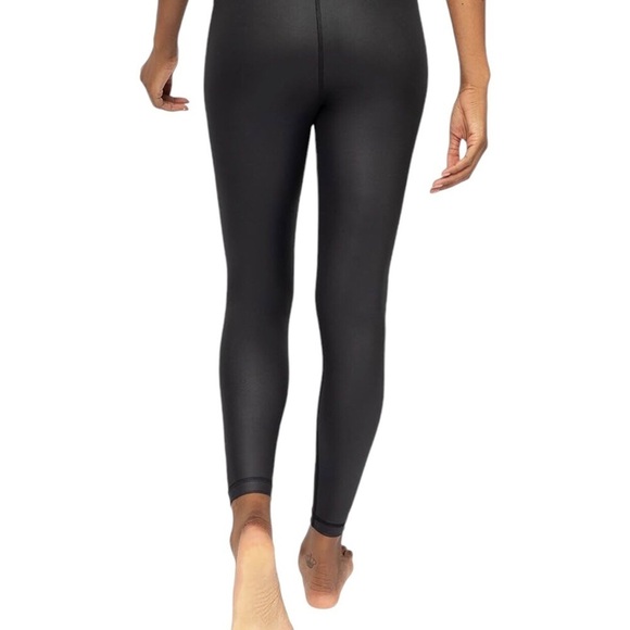 90 Degree By Reflex Women’s Faux Leather Leggings XL Black High Waist Shiny NWT - Picture 3 of 8